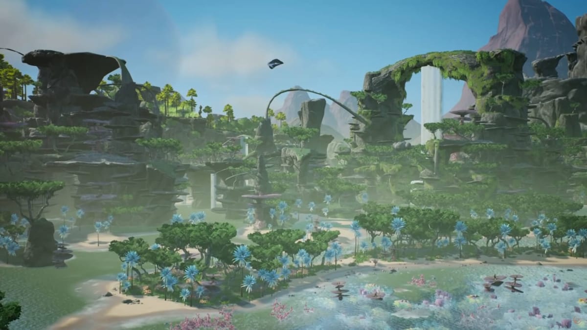 The new Spire Coast biome, which is a big, lush, and verdant area, in Satisfactory Update 6