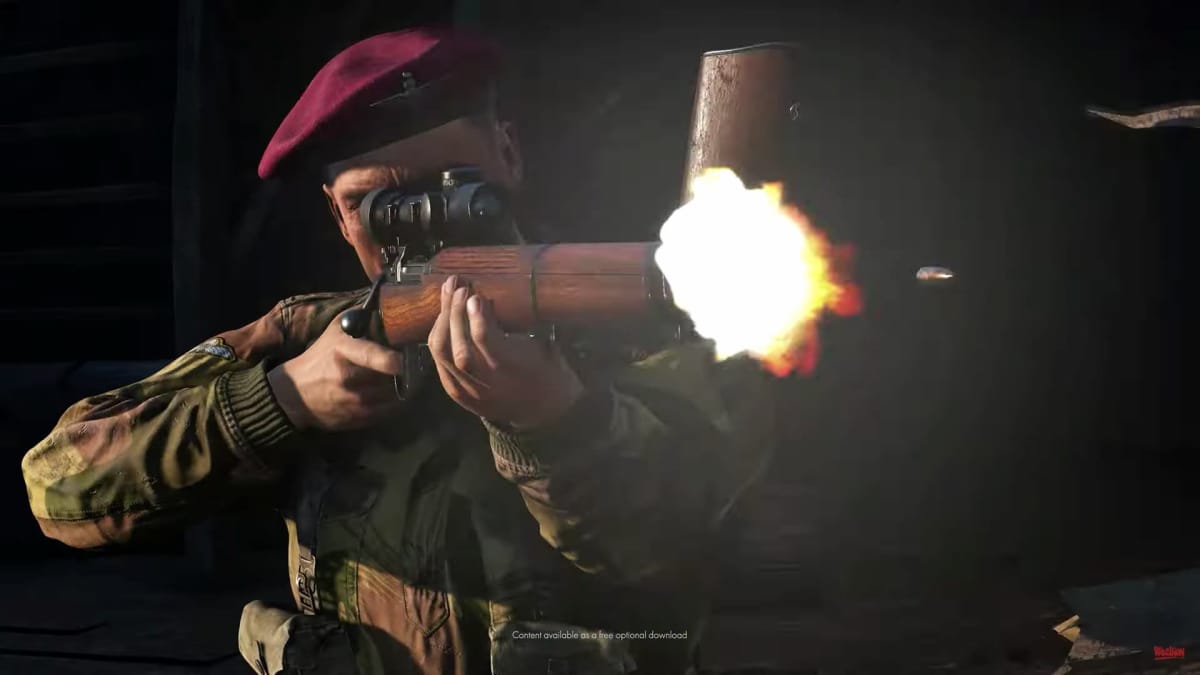 Screenshot of the new sniper rifle being shot in the Sniper Elite 5 Season Pass
