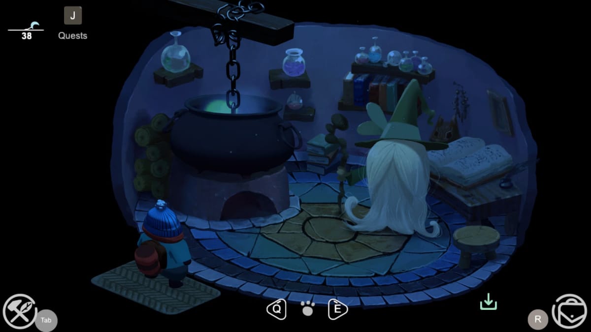 Screenshot of the Witch's Cauldron, Aka Islands Guide 