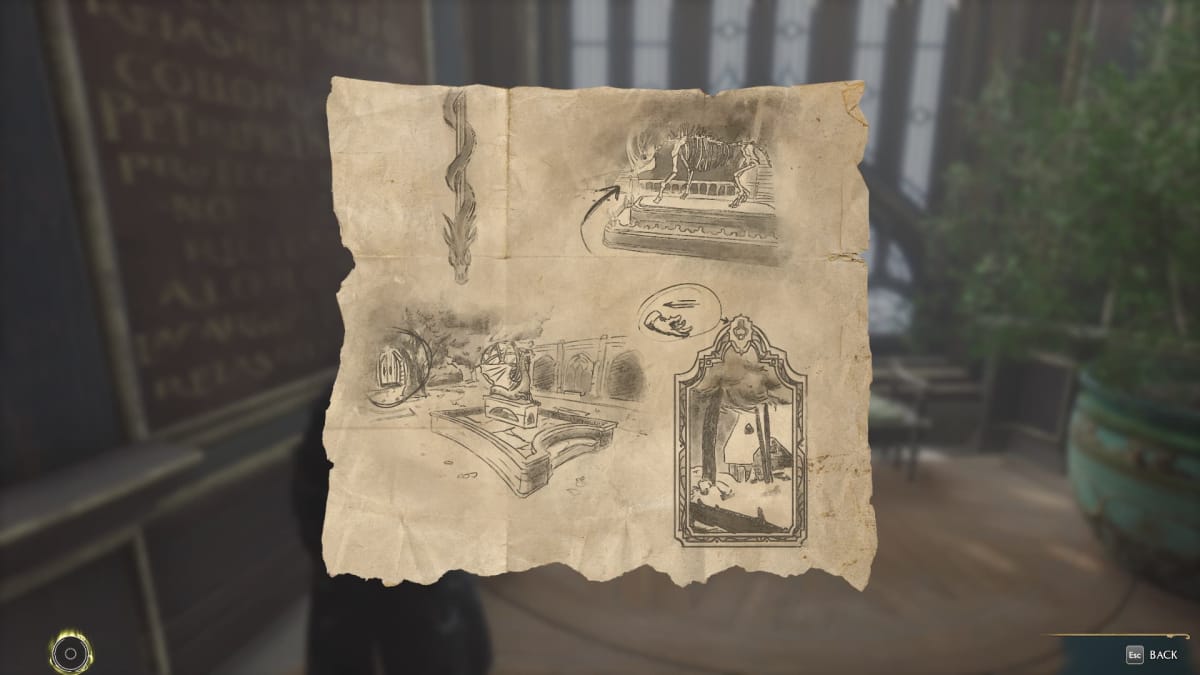 Hogwarts Legacy Cache in the Castle Quest map 