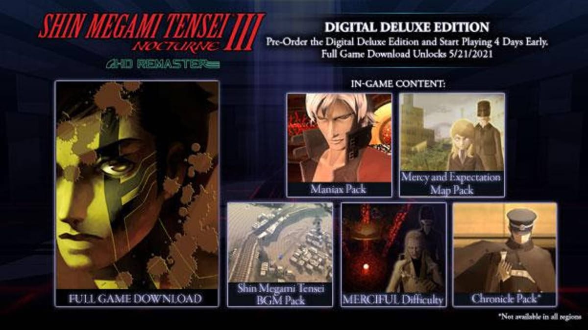 Shin Megami Tensei 3 HD Remaster Nocturne Pre-Order