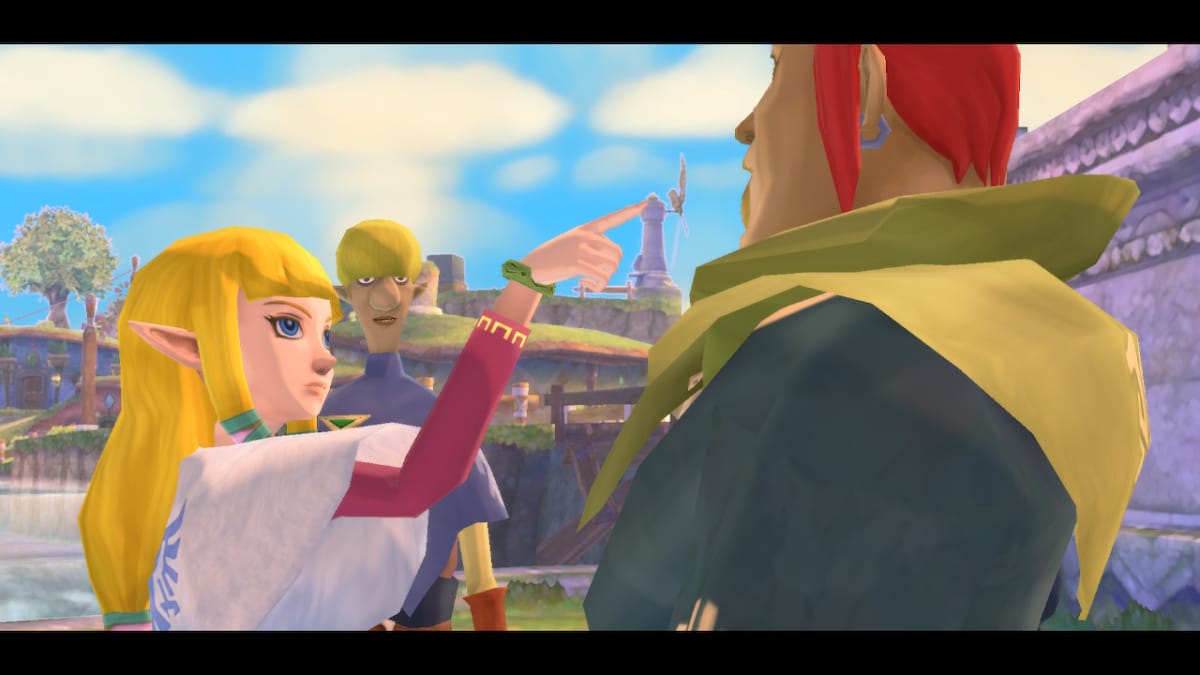 Zelda reprimanding Groose in Skyward Sword HD