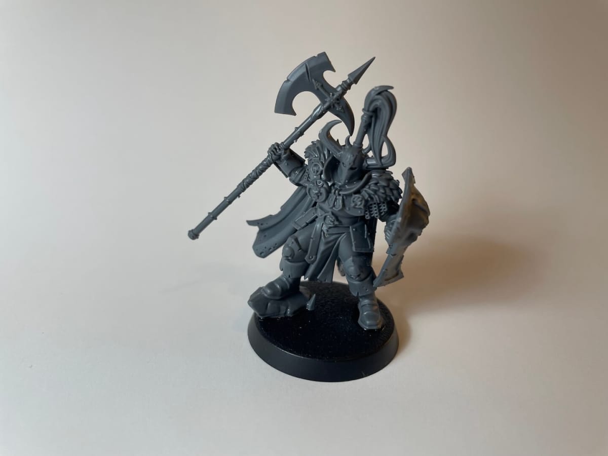 A Chaos Warrior from the Slaves to Darkness Army
