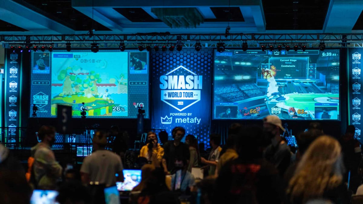 A shot of the Smash World Tour tournament circuit in action