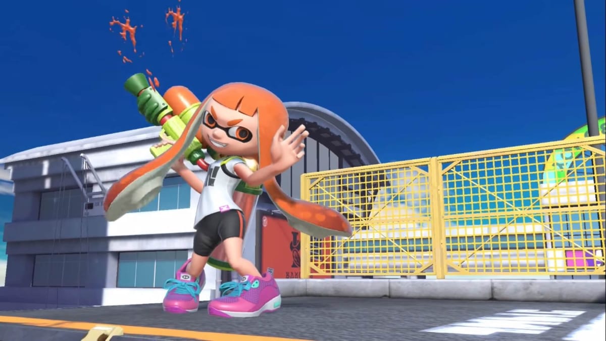 An Inkling from Splatoon, as seen in Super Smash Bros. Ultimate.