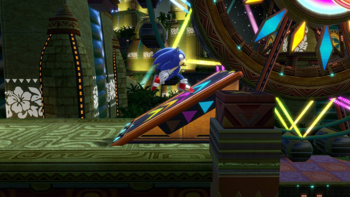 Sonic dashing in Sonic Colors Ultimate, a game built on the Godot engine