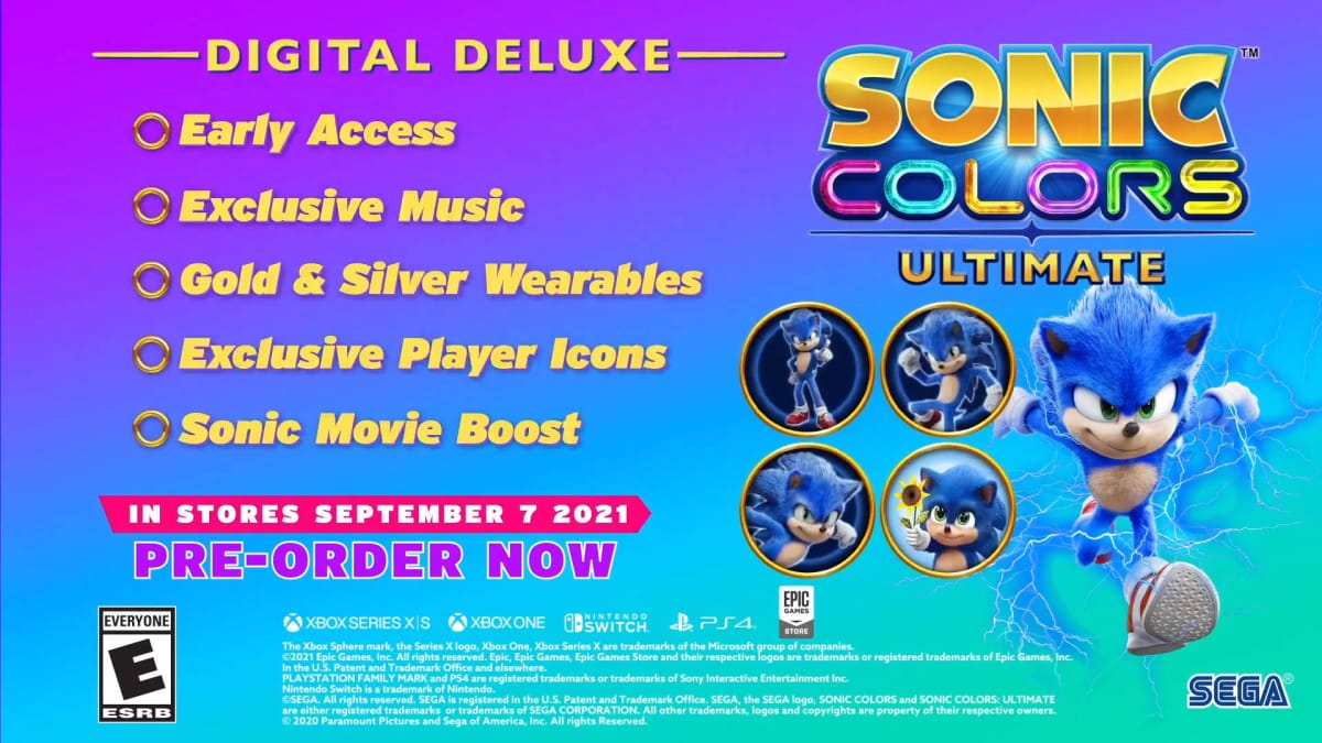 Sonic Colors remake Ultimate Digital Deluxe