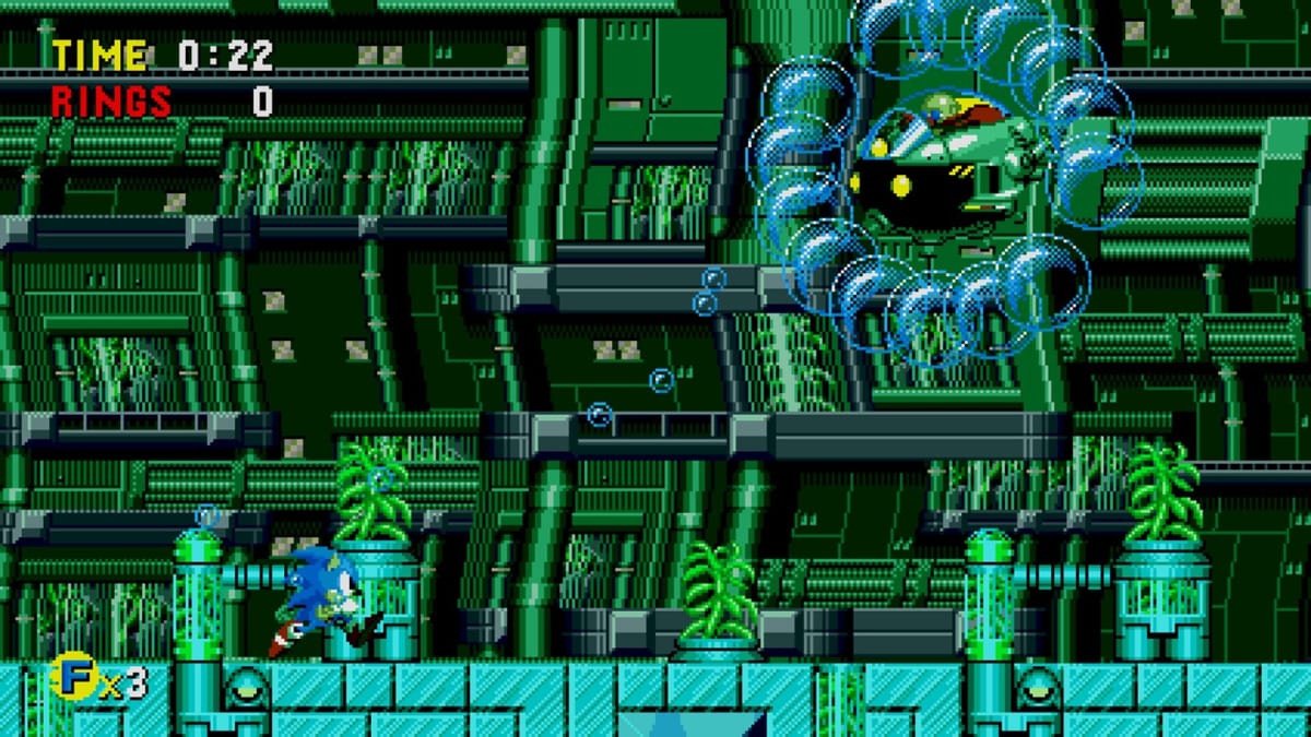Sonic facing off against Eggman in Sonic Origins
