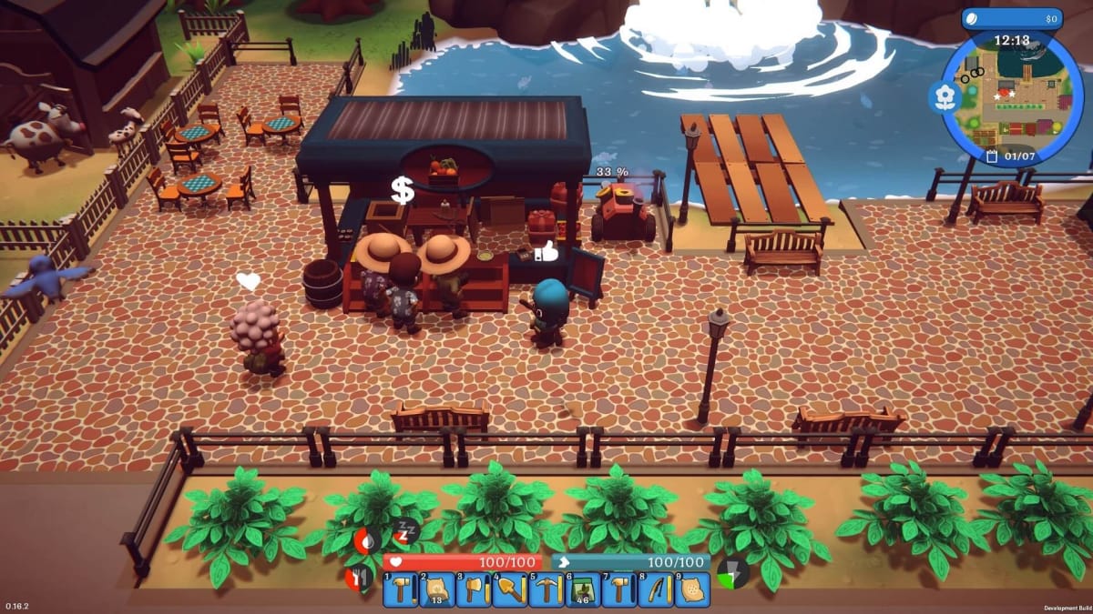 The player browsing the marketplace in Spirit of the Island