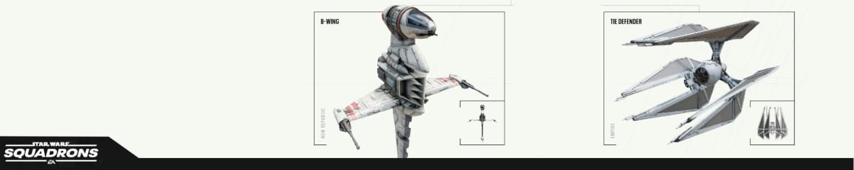 Star Wars Squadrons B-Wing and TIE Defender slice