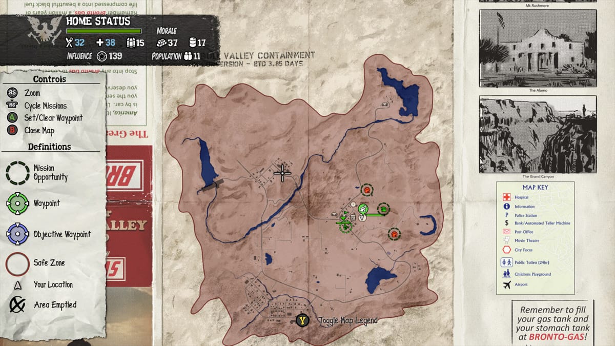 State of Decay Review - Map Screenshot