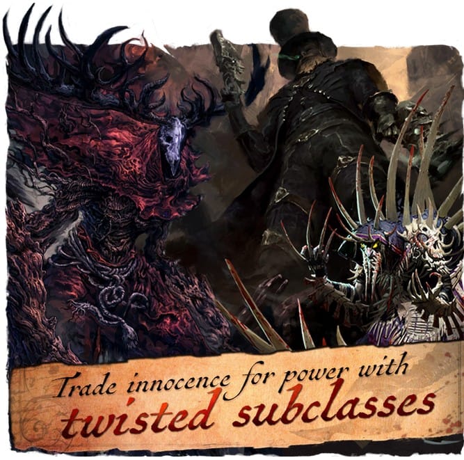 Steinhardt's Guide to the Eldritch Hunt promotional image featuring new subclasses