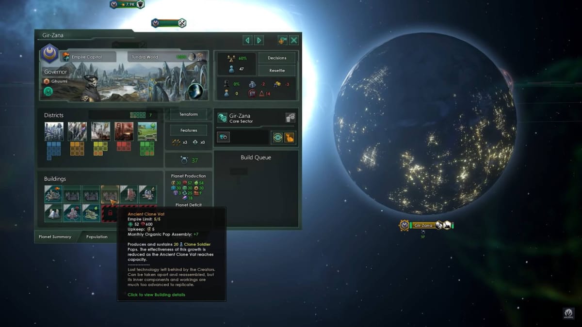 The new Clone Army origin in the Humanoids species pack for Stellaris