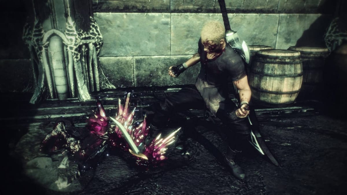 Jack smashing an enemy in Stranger of Paradise: Final Fantasy Origin