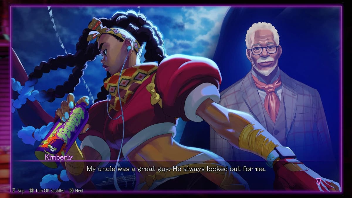 Kimberly's Arcade mode intro in Street Fighter 6.