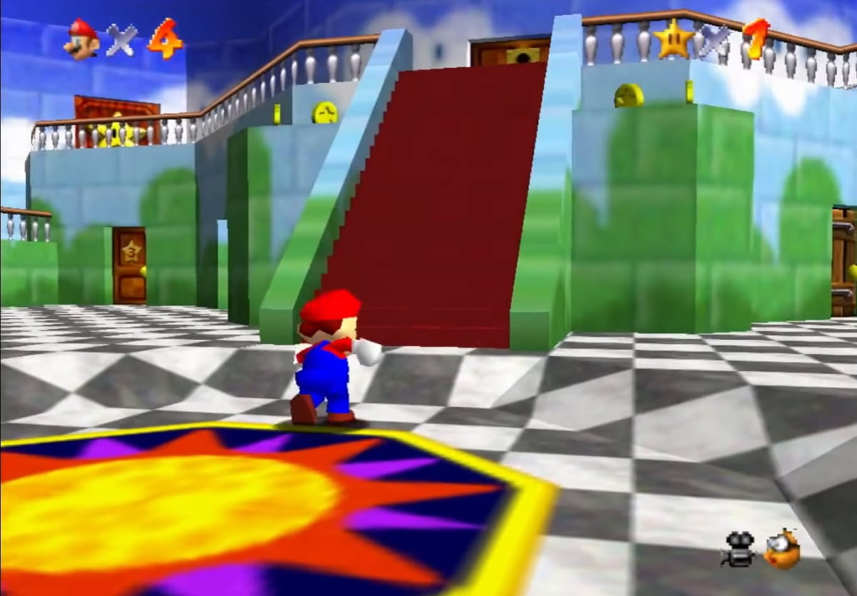 Super Mario in Peach's Castle 