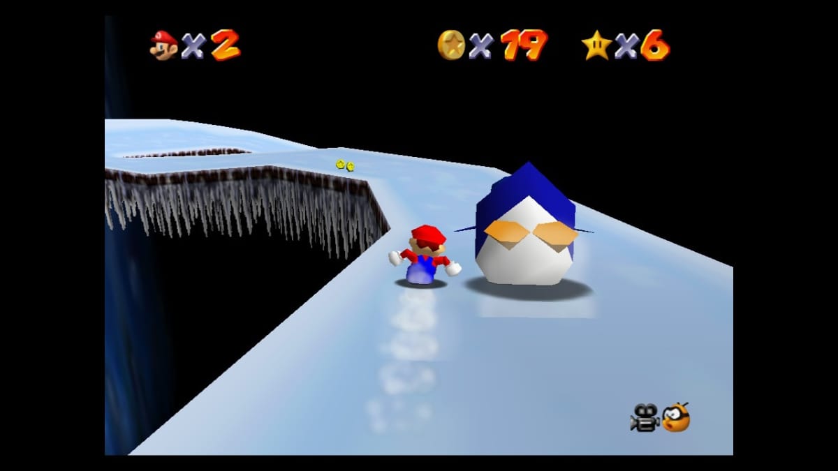 Super Mario 64 Penguin Race Mountain