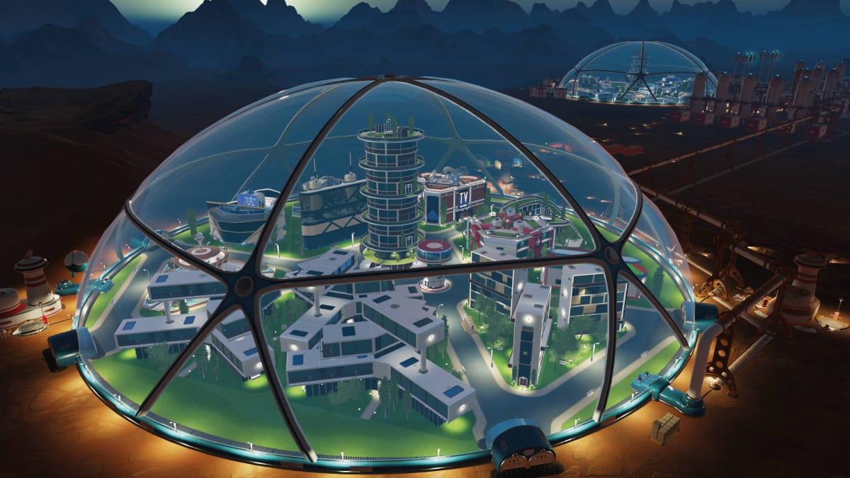 Surviving Mars In-Dome Buildings Pack night