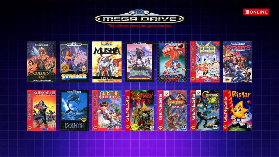 Switch Mega Drive titles