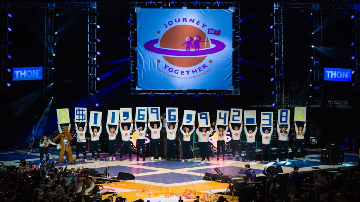 The total donation reveal at THON 2020.
