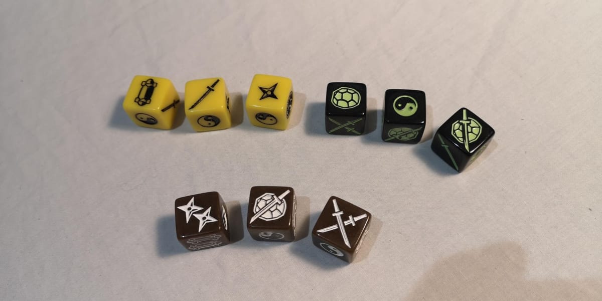 Dice from the Cityfall characters.