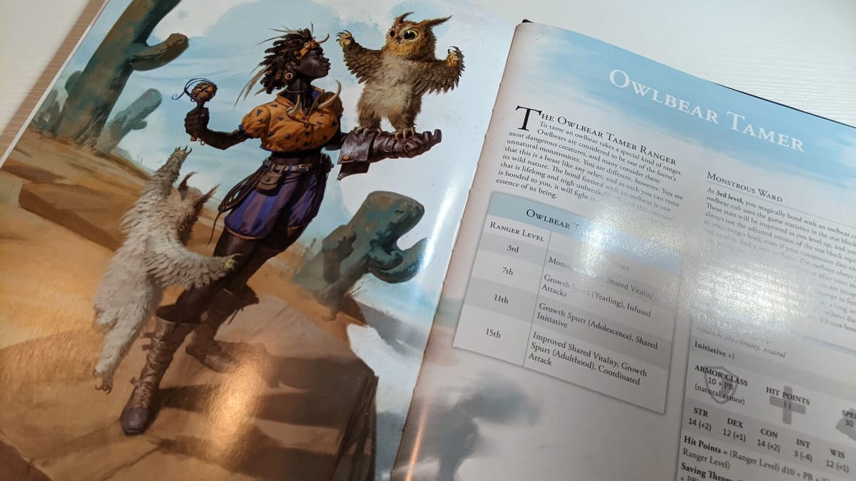 The Owlbear Tamer subclass for Ranger in Tavern Tales