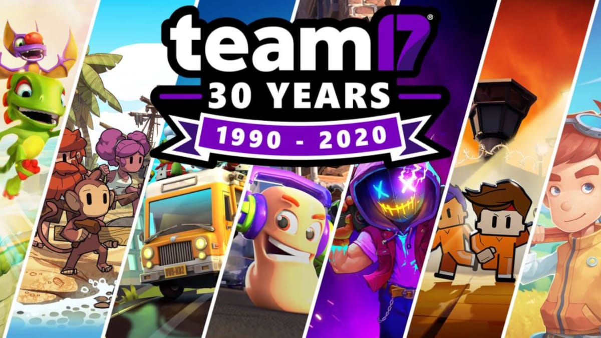 A banner celebrating the 30th anniversary of Team17