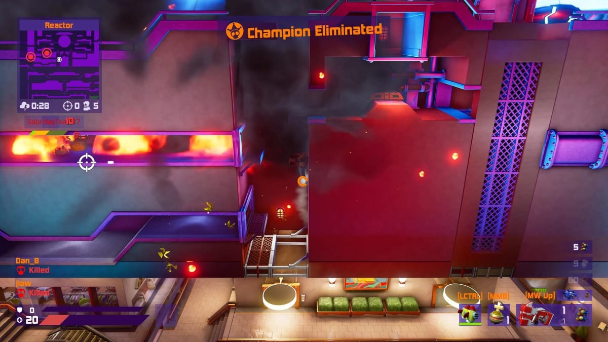 A shot of Worms Rumble, a Team17 game