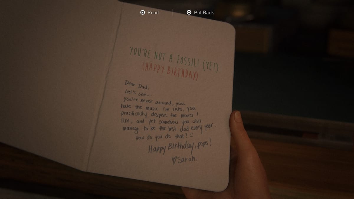 The Last of Us Part 1 Birthday Card