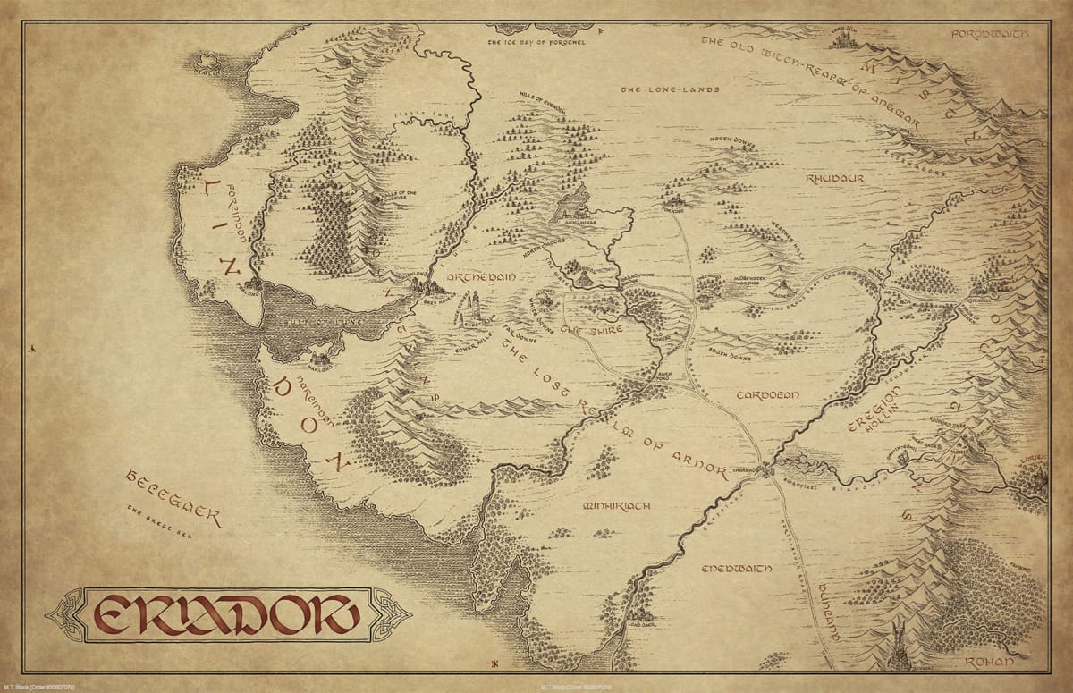 The One Ring Second Edition - Eriador Map 