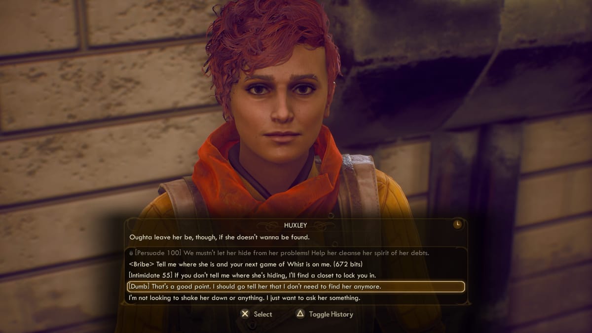 Outer Worlds Huxley Dumb