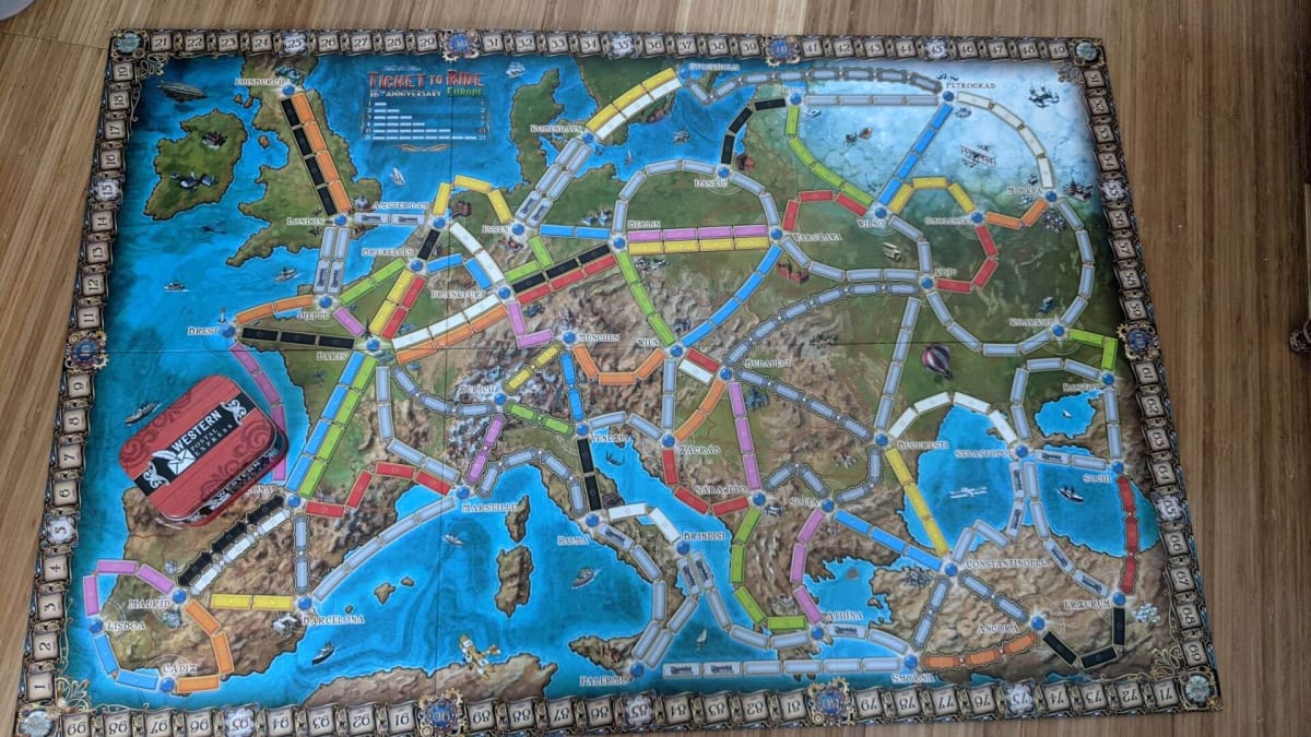 Ticket To Ride Europe Board Size