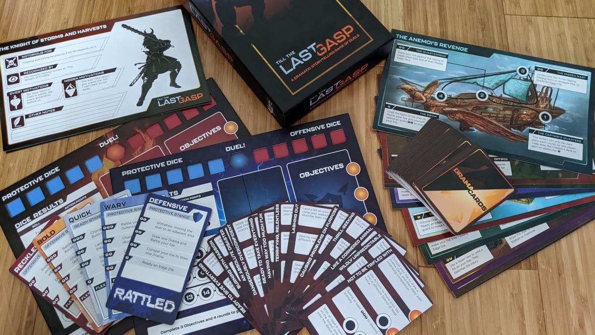 The contents of the game box for Till The Last Gasp