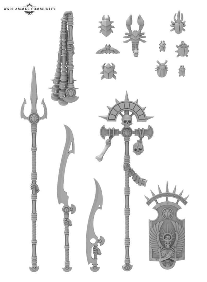Tomb Kings Decoration and Weapons for Warhammer: The Old World