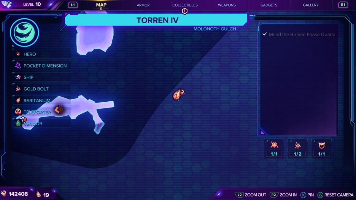 Torren IV Gold Bolt Map 