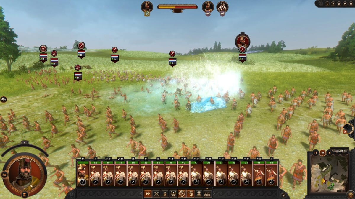 A screenshot showing a wave in battle