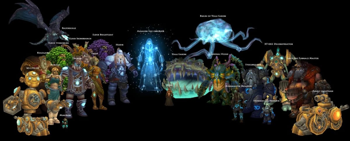 Ulduar Bosses, World of Warcraft classic Raid, World of Warcraft Ulduar