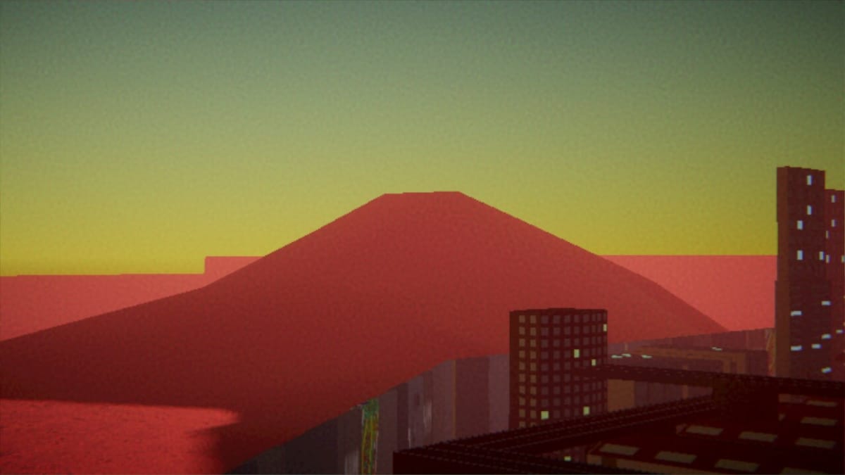 A screenshot showing a mountain