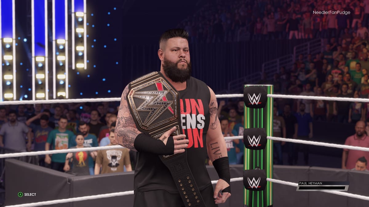 Kevin Owens holds the title in WWE 2K22