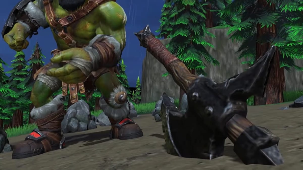 Warcraft 3: Reforged axe in ground