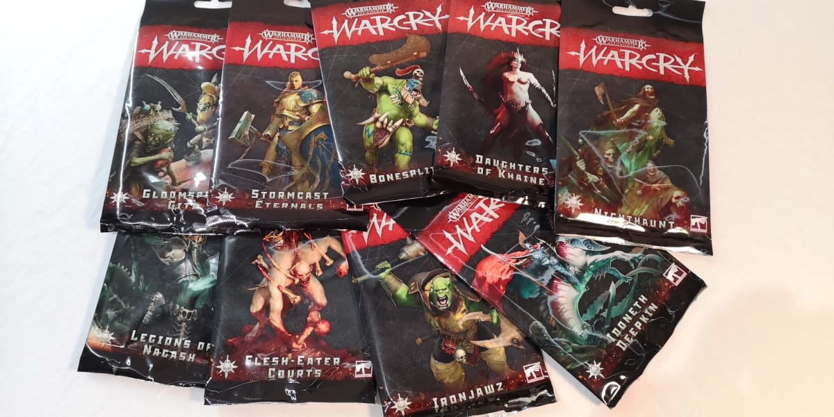 Warcry warband cards packs.