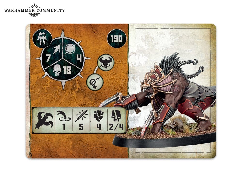 An image of the battle card for Warcry Predator And Prey Hound of Wrath