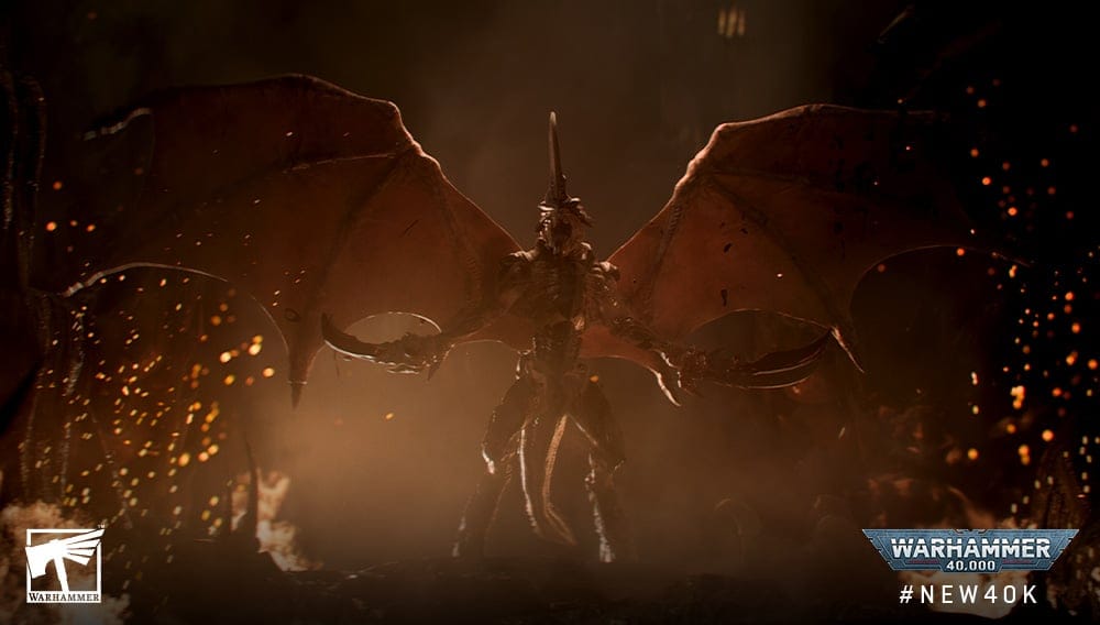 The new Tyranid flying unit from the 40K 10th edition reveal trailer.