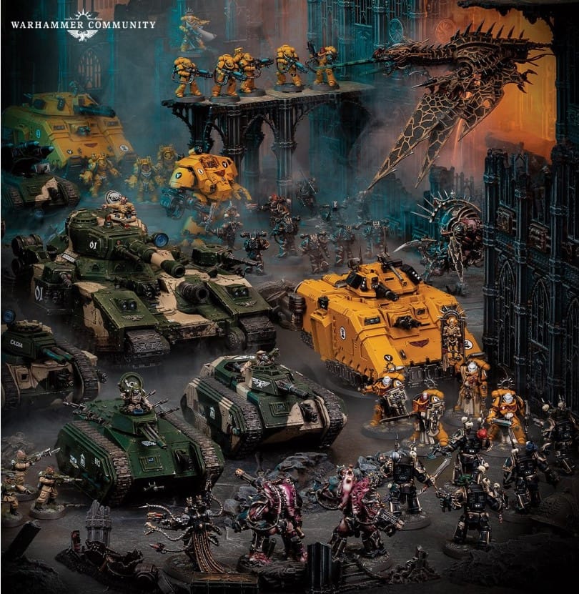 Imperium and Chaos armies of miniatures in the new Nachmund Season of Warhammer 40k