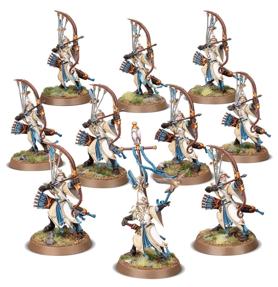 Warhammer Arcane Cataclysm Vanari Auralan Sentinels, bow-weilding elves