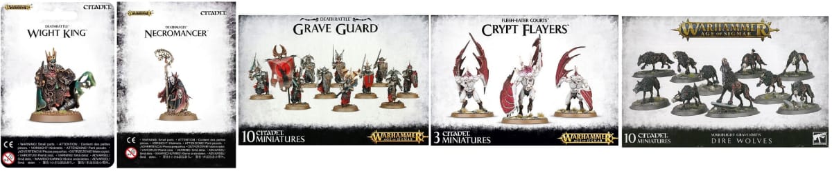 The Separate Boxes For the Miniatures Required For Cursed City Nemesis.
