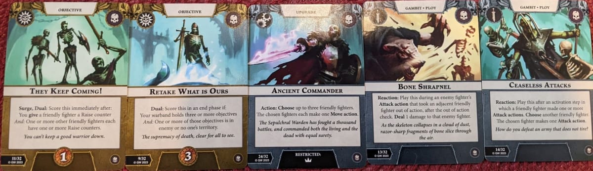 Our favorite cards from Warhammer Underworlds Sepulchral Guard