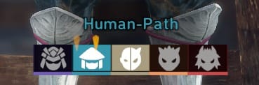 The Wild Hearts path meter, currently on Human Path.