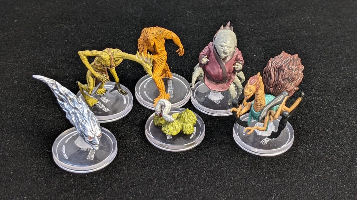 A collection of Medium Sized Monsters from Wizkids' Spelljammer Collector's Edition