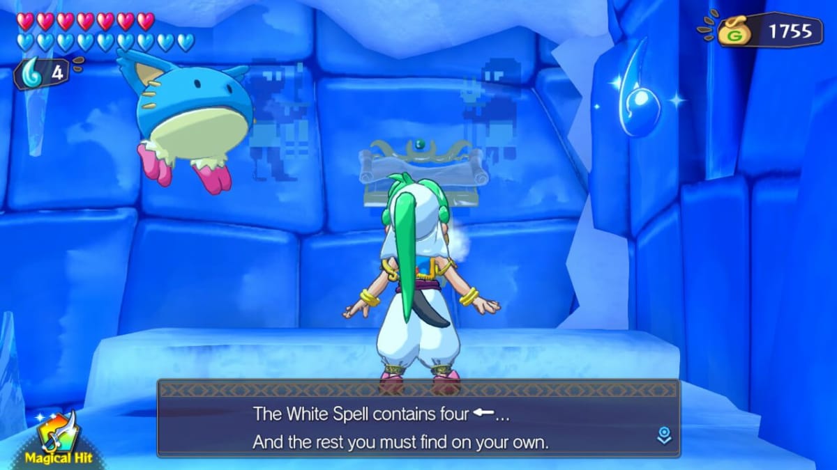 A screenshot showing a dialogue box. The dialogue box is explaining a puzzle